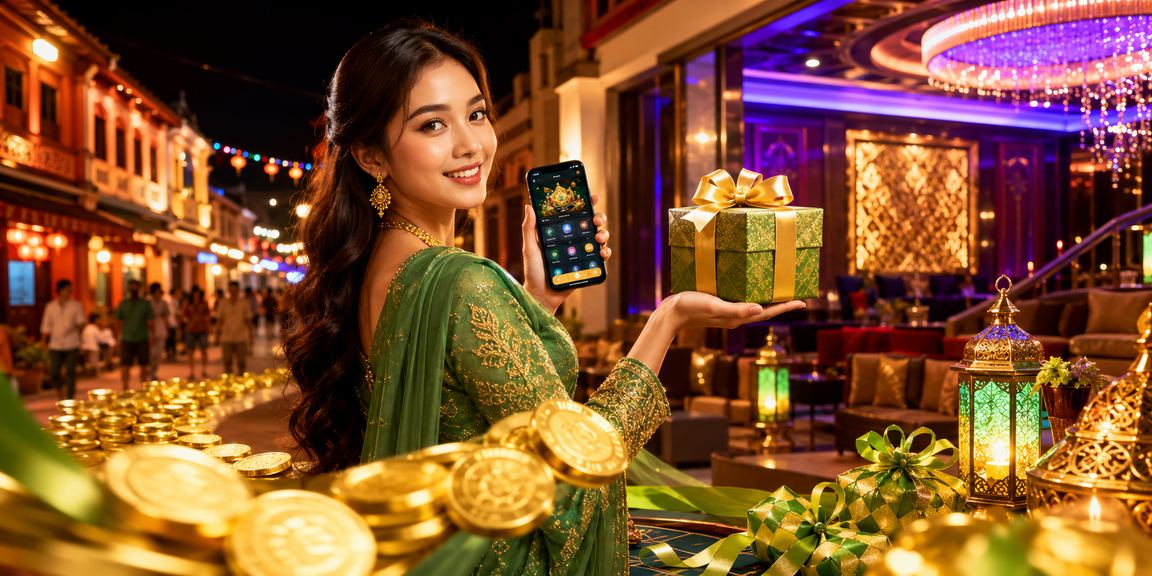 Paparan antara muka aplikasi kasino ihrv2 semasa perayaan Hari Raya